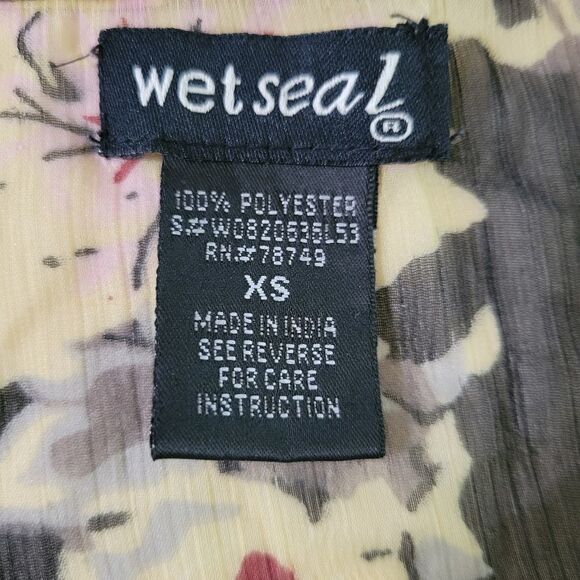 Wet Seal Women's Sheer Floral Racerback Tank Top - Picture 2 of 8